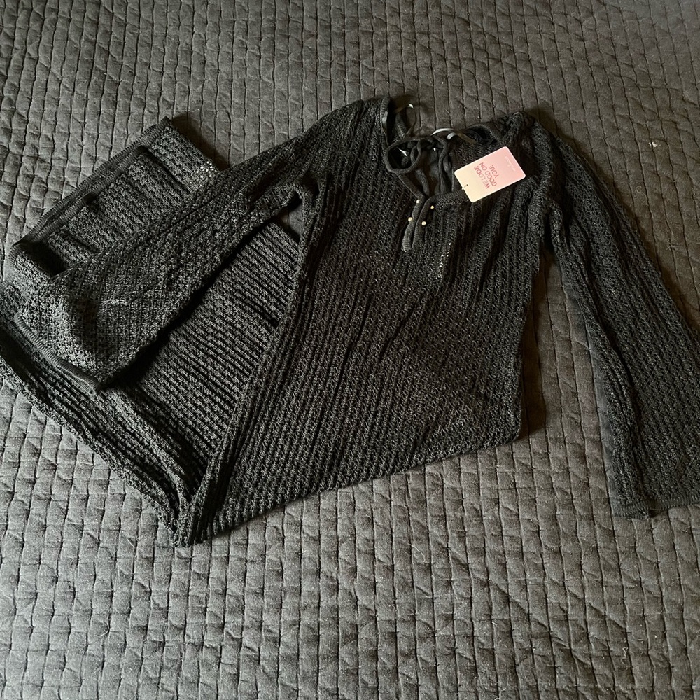 Black Knit Beach Dress